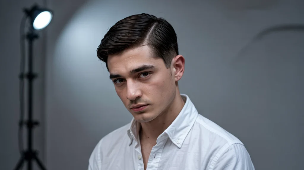 Classic Side Part Waves with Subtle Taper Fade