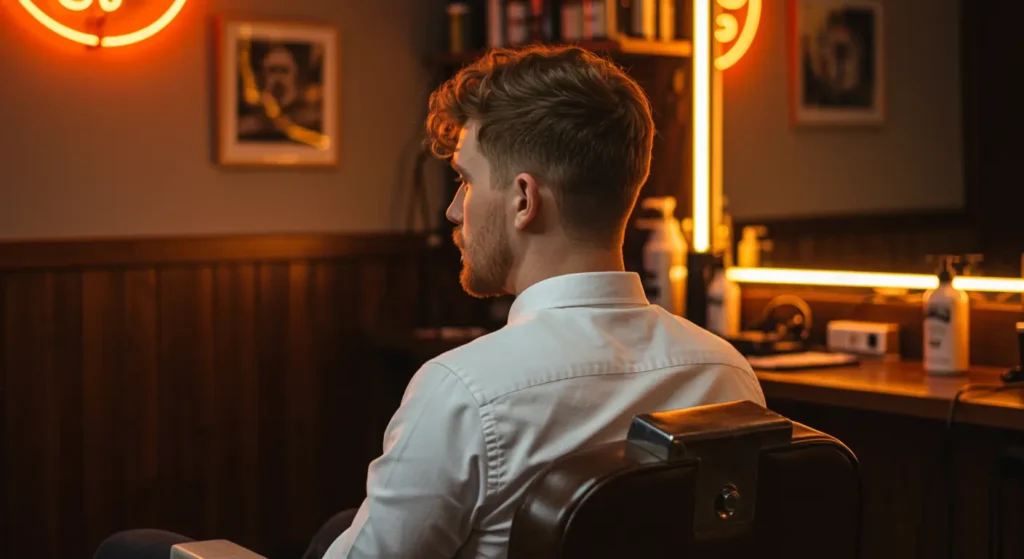 Defined Curls with Shadow Taper Fade