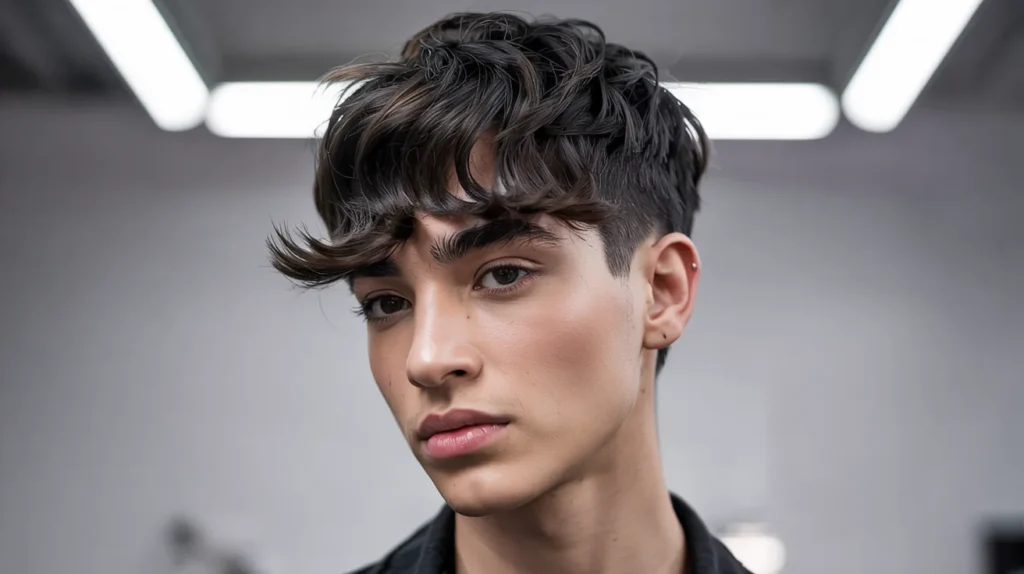 Textured Wavy Fringe with Low Taper Cut