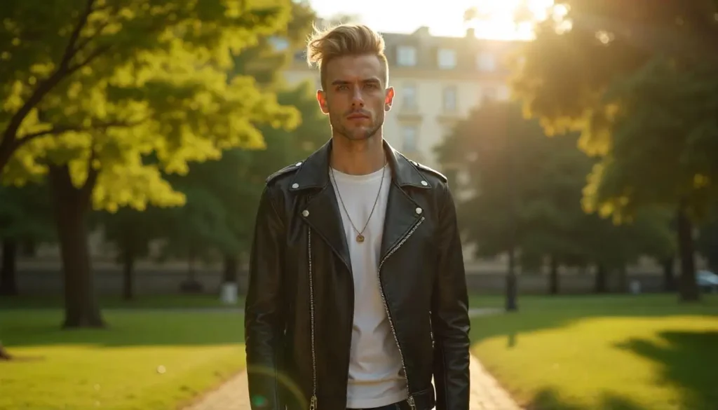 Wavy Hair Mullet with Tapered Sides